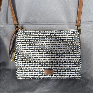 Fossil Emma Crossbody Purse Multicolor Pattern Zipper Colorful Key